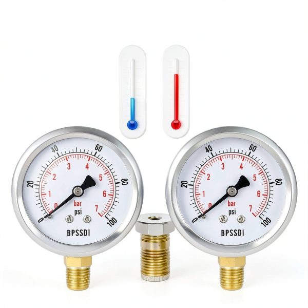 BPSSDI Lead Free Glycerin Pressure Gauge Water Gas-4