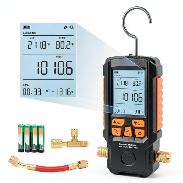 Autory Digital Vacuum Gauge HVAC High Precision Temperature-0