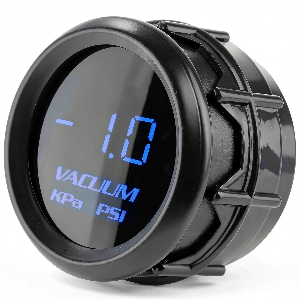 WATERWICH Vacuum Gauge installed in a vehicle dashboard