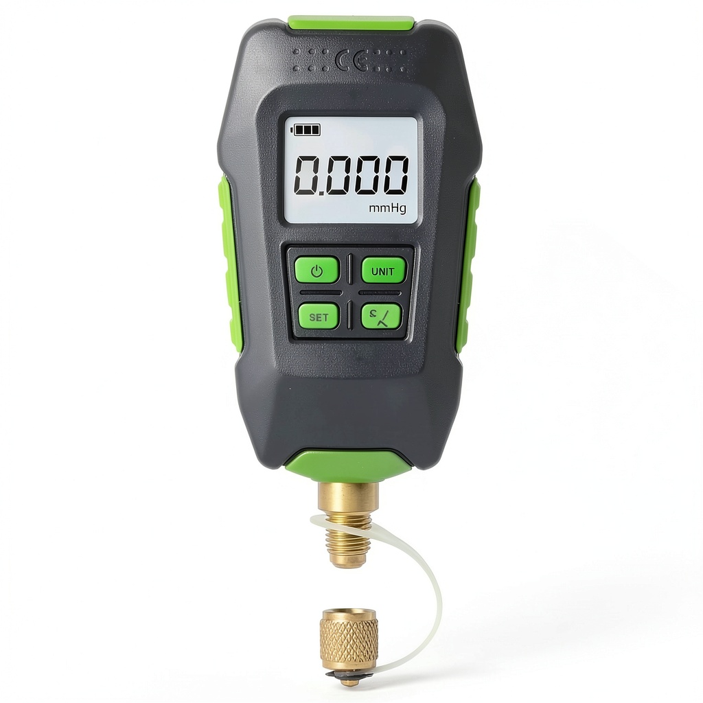 Antstone digital vacuum gauge displaying readings on a large screen