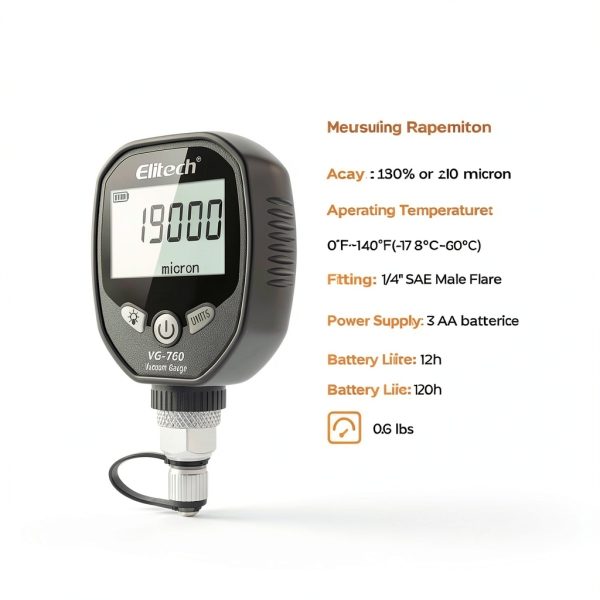 Vacuum Gauge Elitech VG-760 High Accuracy-3