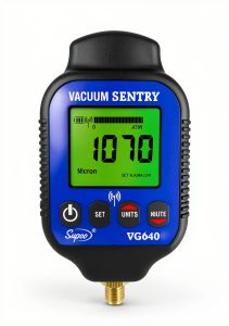 Supco Vacuum Gauge High Resolution Backlit LCD HVAC-0