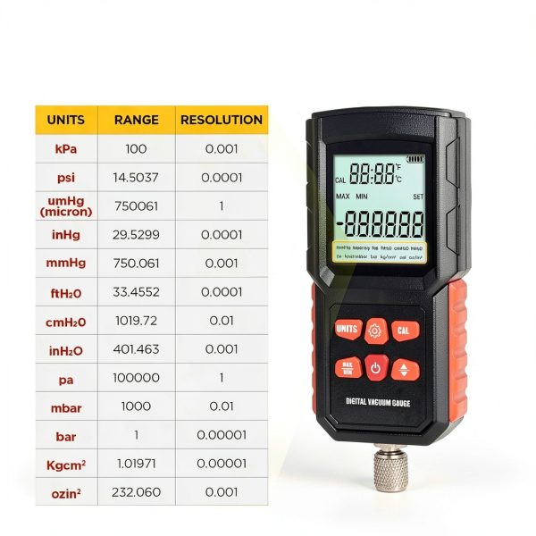 KAISAL Digital Vacuum Gauge Professional HVAC Meter-5