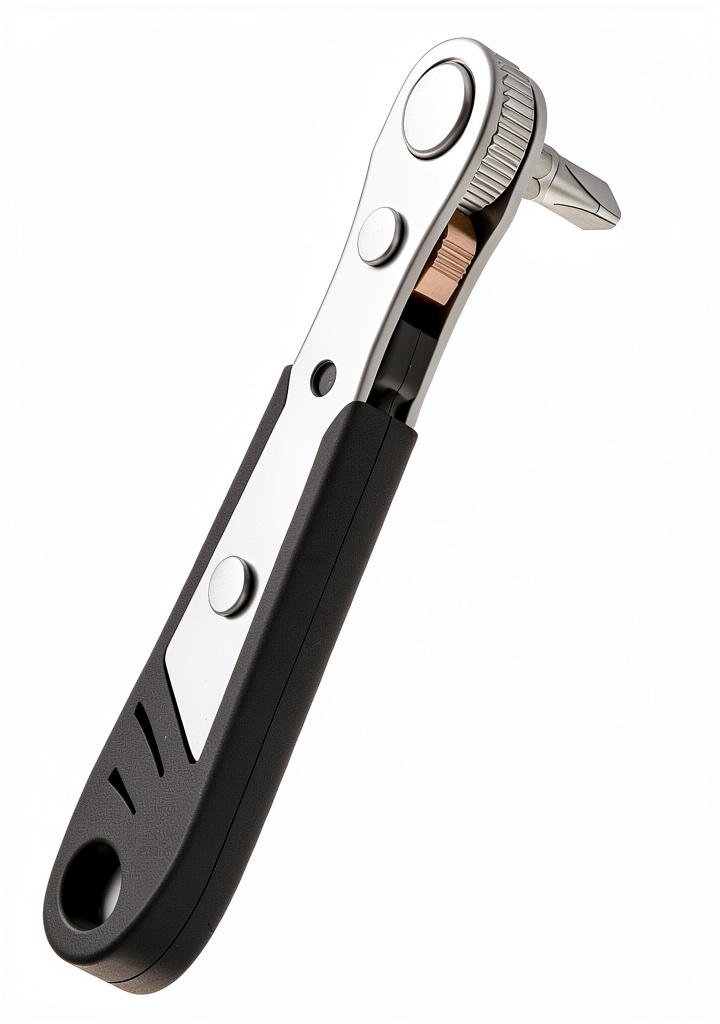 EAMIFARU angled ratchet screwdriver set displayed with bits