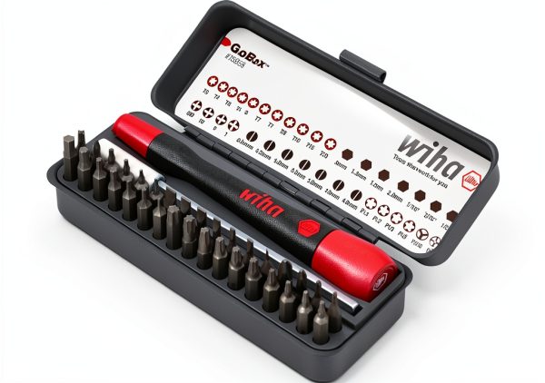 Wiha Micro Bits Set 36 Piece Go Box Brushed Handles with Rotating Cap-1