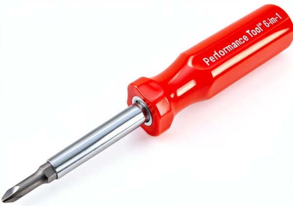 6-in-1 Screwdriver Performance Tool W975 Red Magnetic Steel-0