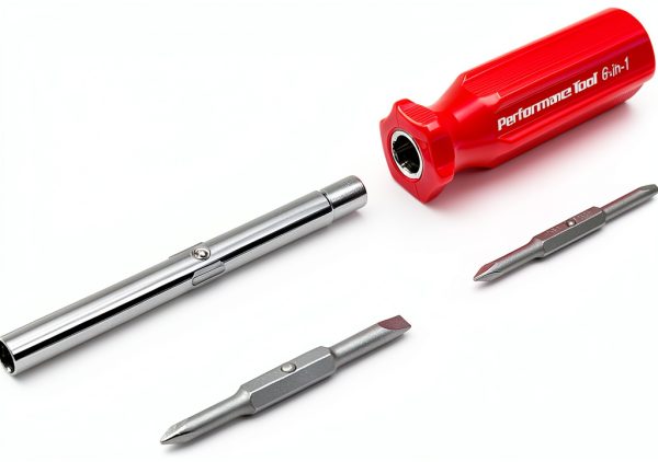 6-in-1 Screwdriver Performance Tool W975 Red Magnetic Steel-1