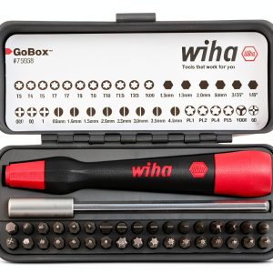 Wiha Micro Bits Set 36 Piece Go Box Brushed Handles with Rotating Cap-0