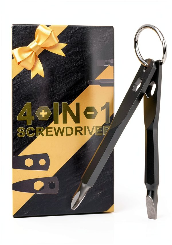 Stonore Keychain Screwdriver 4-in-1 Alloy Steel Tool with Phillips-0