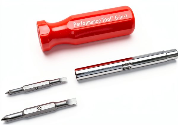 6-in-1 Screwdriver Performance Tool W975 Red Magnetic Steel-2