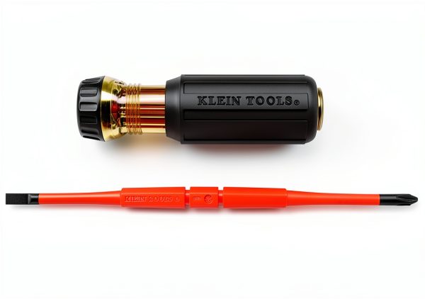 Klein Tools 2-in-1 Insulated Flip-Blade Screwdriver #2 Phillips-6