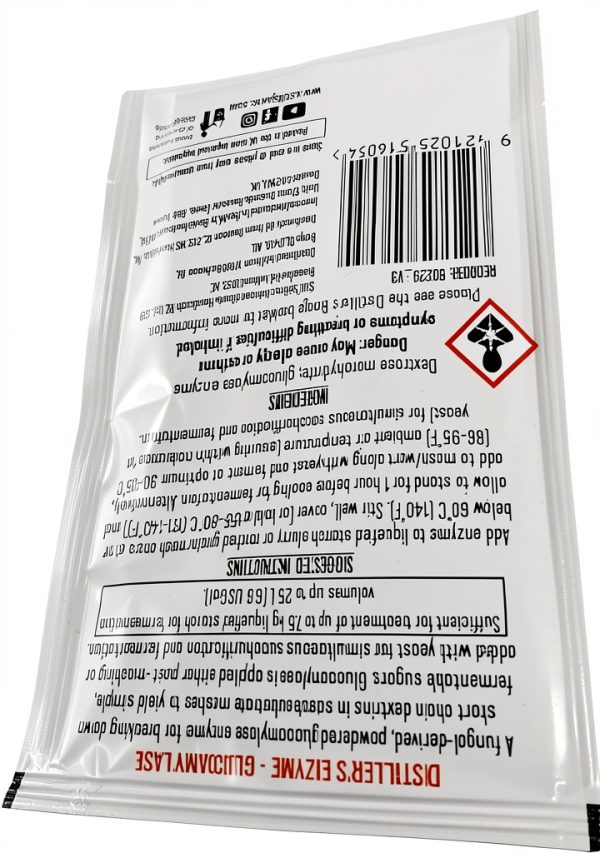 Glucoamylase Enzyme 12g for 25L Bevie Lab Enzyme for Starch Conversion-4